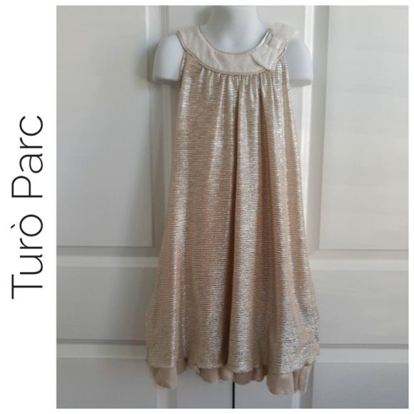 NYE Metallic Champagne Gold Dress